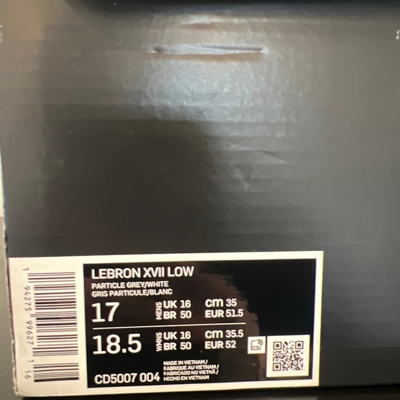 Men’s Size 17 Nike LeBron 17 Low Particle Gray Basketball Shoes 2020 CD5007-004 main image 6